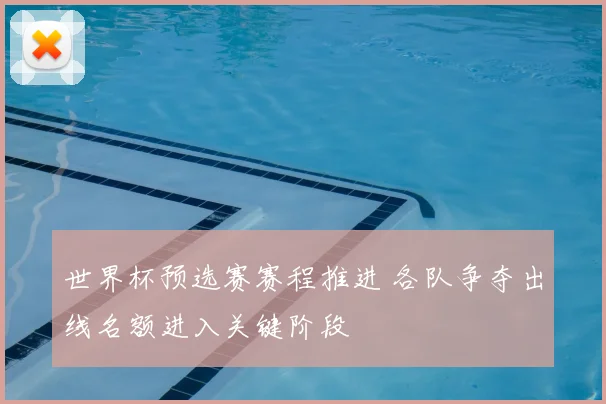 世界杯预选赛赛程推进 各队争夺出线名额进入关键阶段